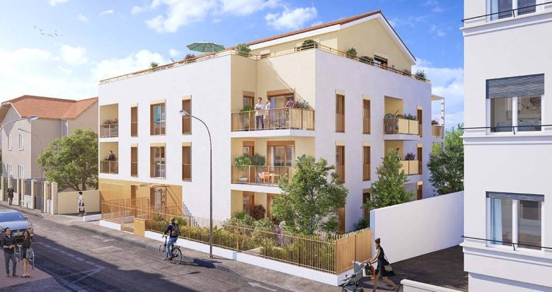 Achat / Vente immobilier neuf Vénissieux proche tramway T6 et Parc du Clos Layat (69200) - Réf. 10941