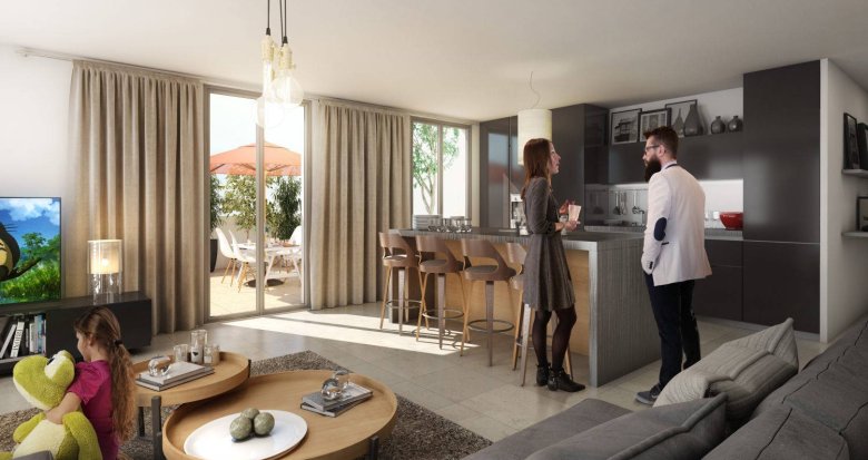 Achat / Vente immobilier neuf Villeurbanne à 5 min à pied du tram T3 vers le centre de Lyon (69100) - Réf. 11920